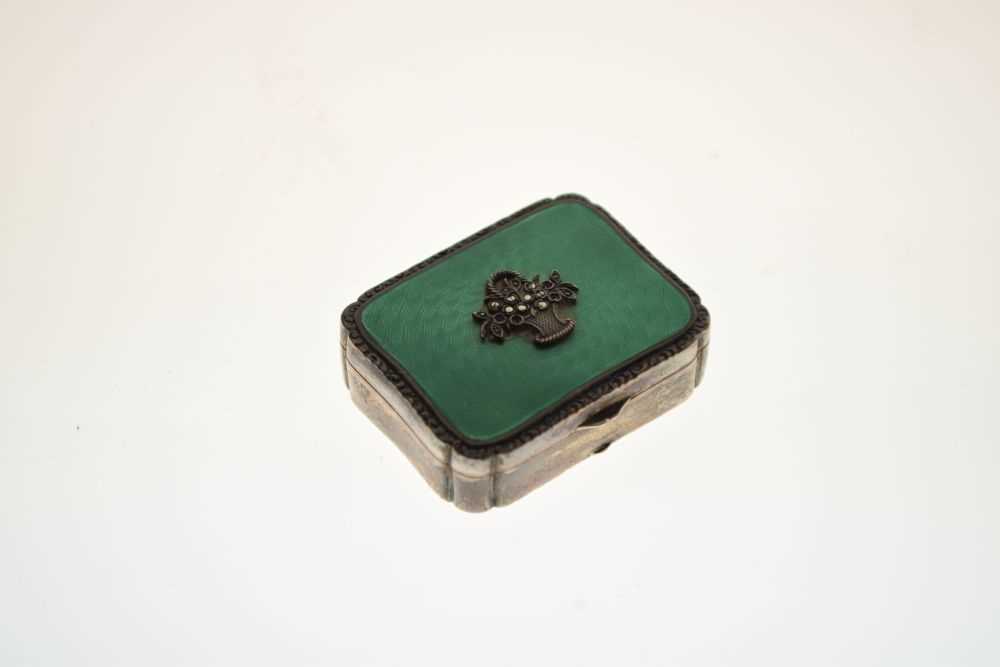 Early 20th Century silver and guilloche enamel snuff box - Image 2 of 6
