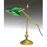 Modern brass effect standard/reading lamp