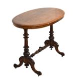 Victorian walnut oval occasional table