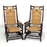 Pair of late 19th Century American rocking chairs