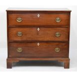 19th Century mahogany chest of three drawers