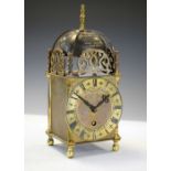 Reproduction brass lantern style clock