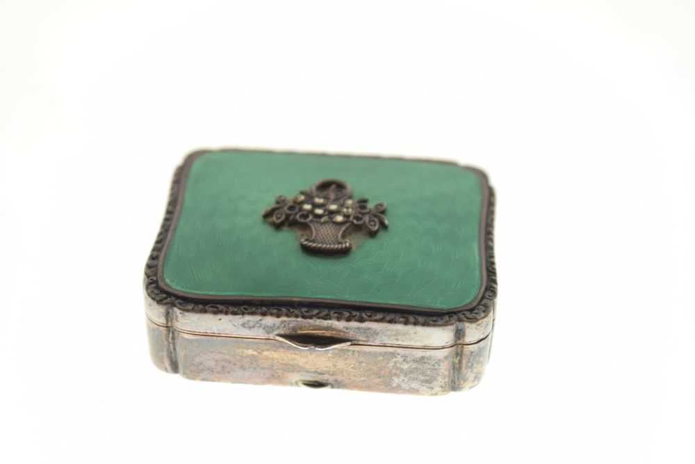 Early 20th Century silver and guilloche enamel snuff box - Image 3 of 6