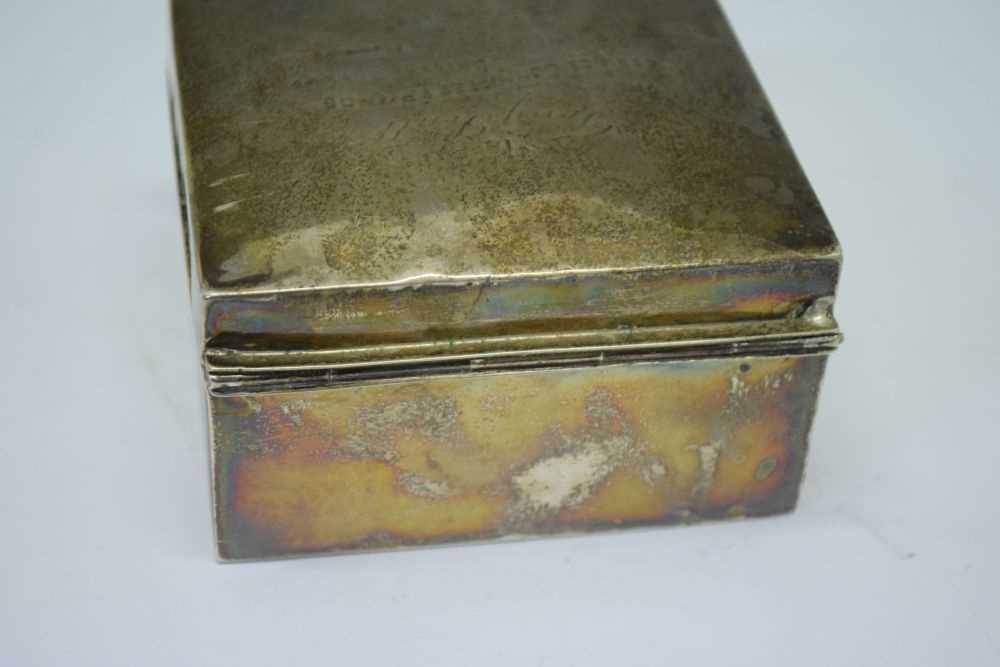 George V silver cigarette box - Image 7 of 11
