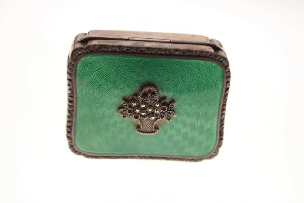 Early 20th Century silver and guilloche enamel snuff box - Image 4 of 6