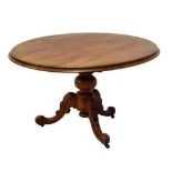 Victorian mahogany tilt-top centre or loo table