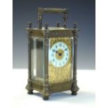 Late 19th Century French brass carriage clock