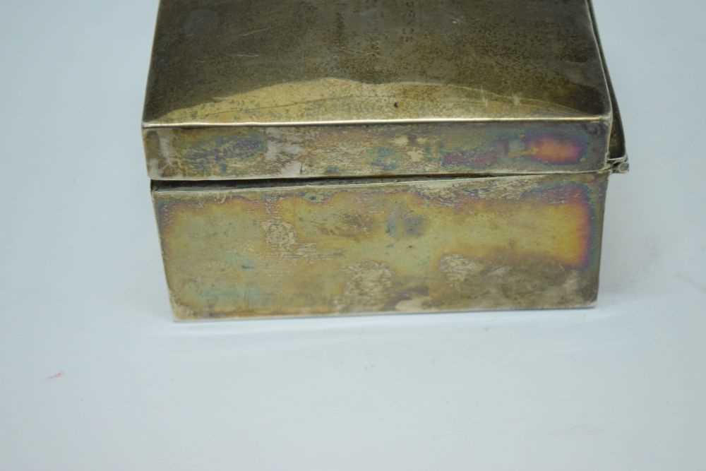 George V silver cigarette box - Image 8 of 11