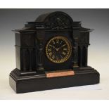 Victorian slate mantel clock