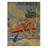 Lawson Wood (1878-1957) - 'Airways' framed jigsaw