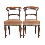 Pair of Victorian bar back chairs