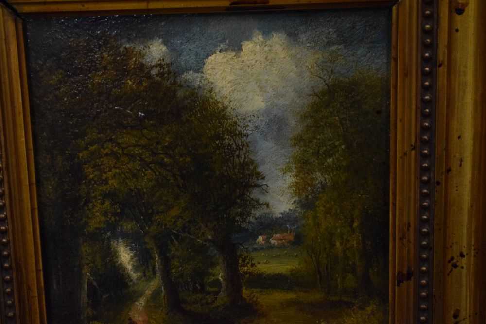 H. Winstanley (19th Century) - Oil on panel - Woodland scene - Image 5 of 6