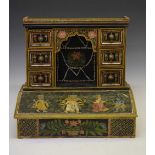 Indian (Kashmiri) painted wooden table-top cabinet