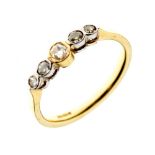 18ct gold five stone diamond ring