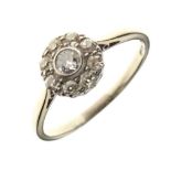 Diamond daisy cluster ring