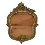 Rococo style giltwood framed cartouche shaped mirror