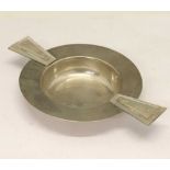 George V silver quaich with mother of pearl decorated handles