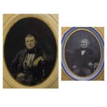 Two framed Victorian portrait photographs