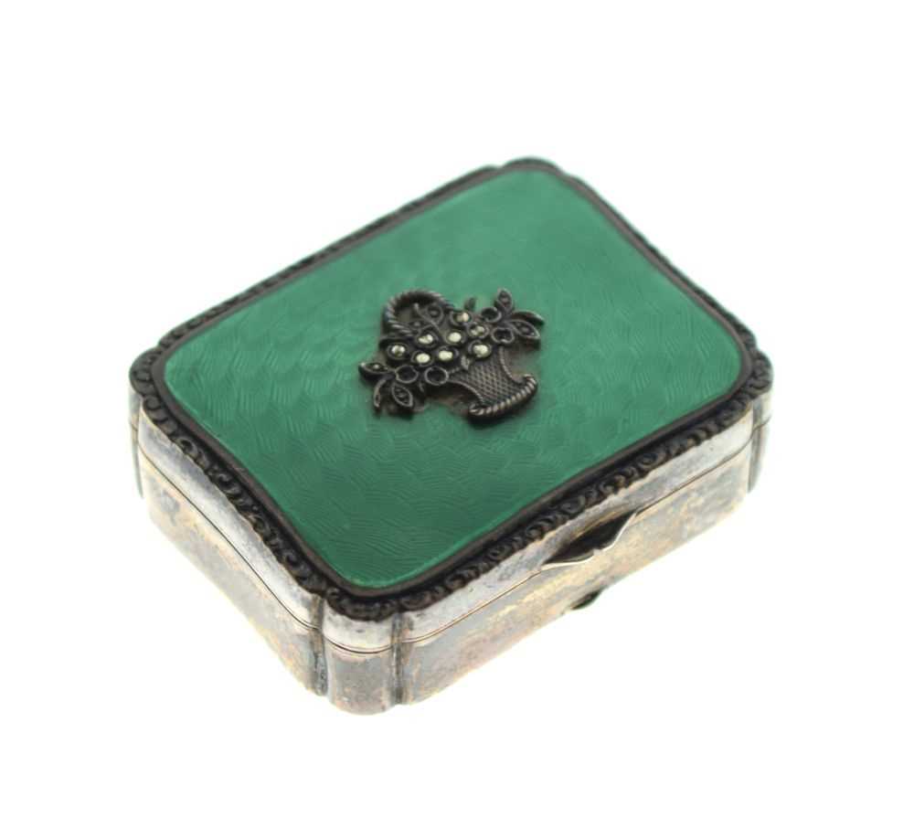 Early 20th Century silver and guilloche enamel snuff box