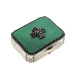 Early 20th Century silver and guilloche enamel snuff box