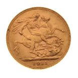 Gold Coin - George V sovereign, 1911