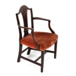 Country Hepplewhite open armchair