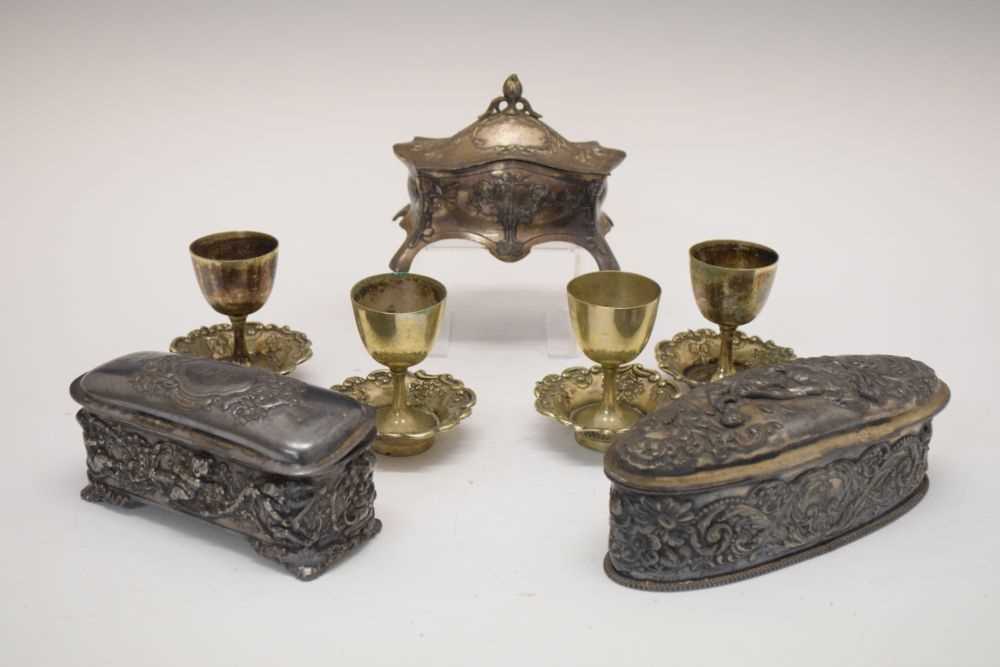 Quantity of plated items to include; WMF Art Nouveau style tabletop box - Image 6 of 8