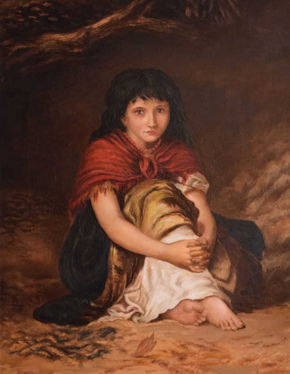 Oil on canvas - Portrait of a young girl