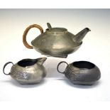 Archibald Knox for Liberty - Tudric three piece tea set 0231