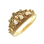 18ct gold 'tiara' dress ring
