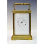 Le Roy & Fils - Late 19th Century French brass-cased two train carriage clock