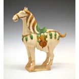 Chinese Tang-style glazed pottery horse