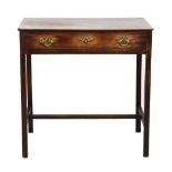 George III mahogany side table fitted one drawer