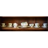 Colclough 'Ivy' pattern six person tea set