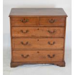 George III mahogany chest of two short over three long drawers