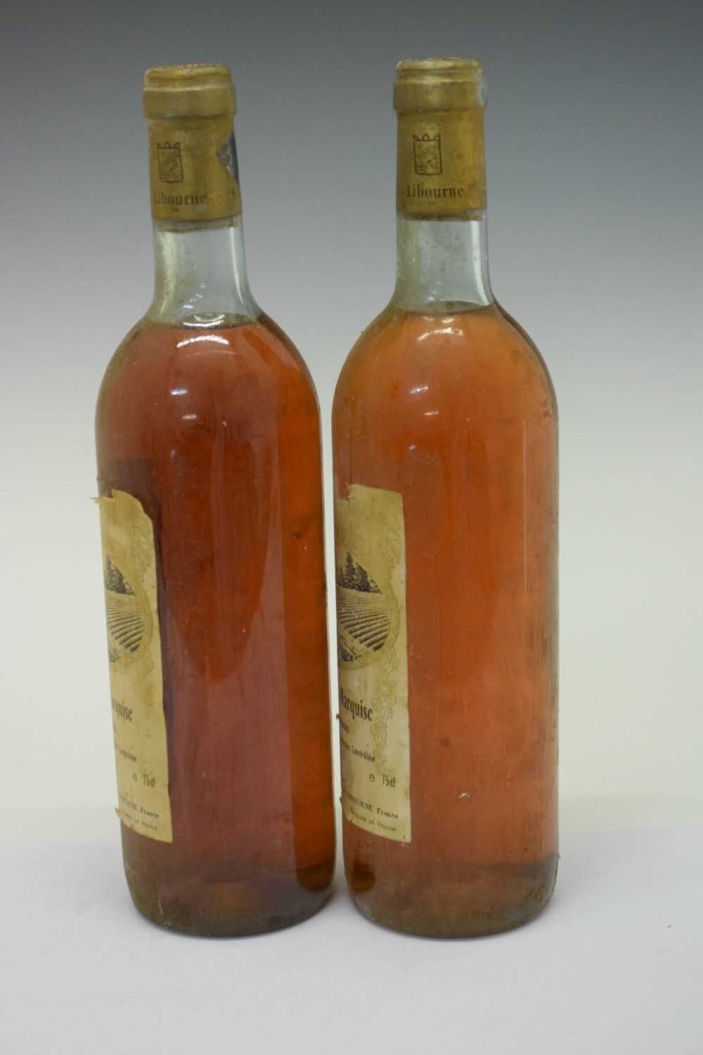 Two bottles Domaine de la Marquise, 1res Cotes de Bordeaux, 1980 - Image 5 of 7