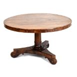 William IV or early Victorian rosewood breakfast table