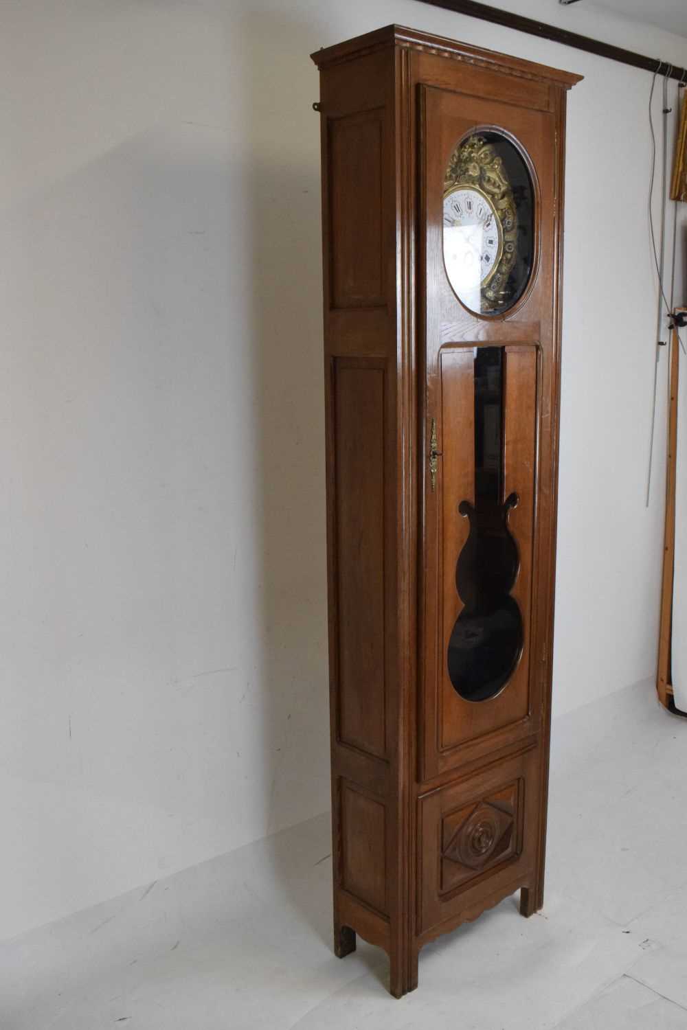 19th Century French provincial Comtoise longcase clock - Image 9 of 9