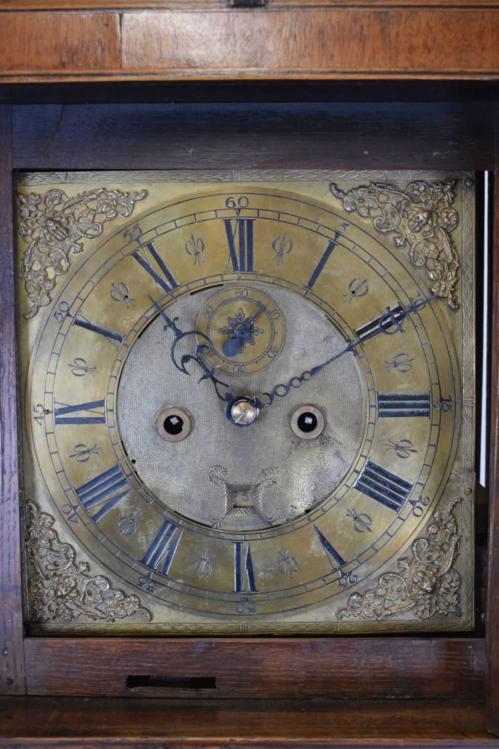 Early George III oak-cased 8-day brass dial longcase clock - Image 3 of 4