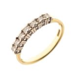 18ct gold seven stone diamond ring