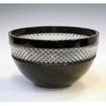 Waterford crystal 'John Rocha' black bowl, boxed