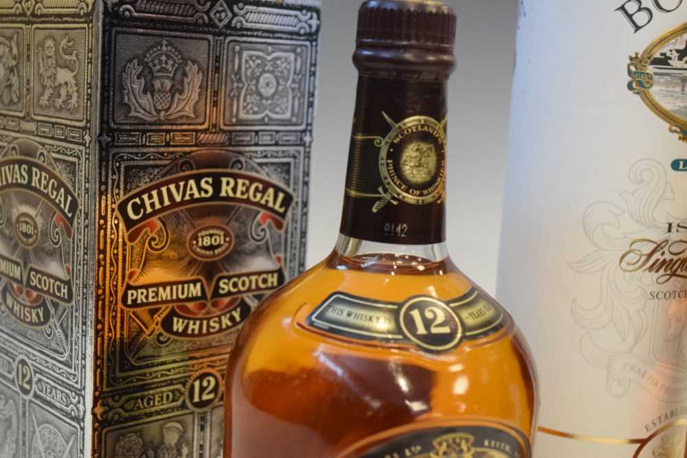 Bottle of Bowmore Islay whisky and a bottle of Chivas Regal 12 years Scotch whisky - Image 3 of 5