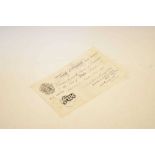 Bank of England White Peppiatt Five Pound note, 13th October 1945 issue