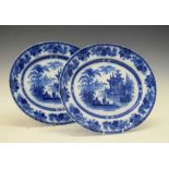Pair of oval Doulton 'Madras' meat plates