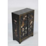 Early 20th Century Japanese black lacquered cabinet