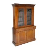 Late 19th century mahogany glazed bookcase