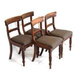 Four Victorian bar back chairs