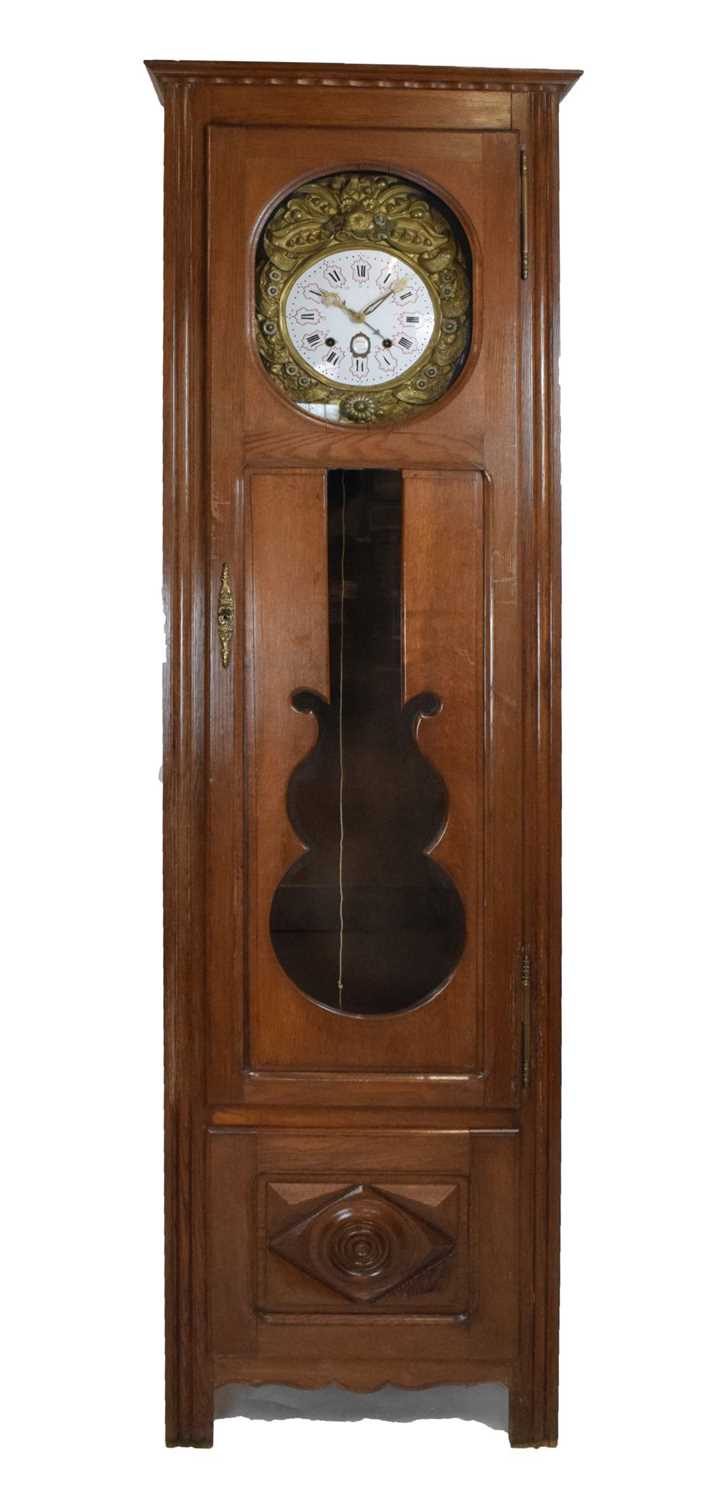 19th Century French provincial Comtoise longcase clock