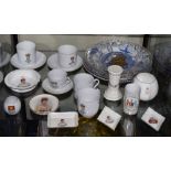 Quantity Edward VII and Alexandra lithophane ceramics, etc.