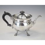 George V silver tea pot, London 1912